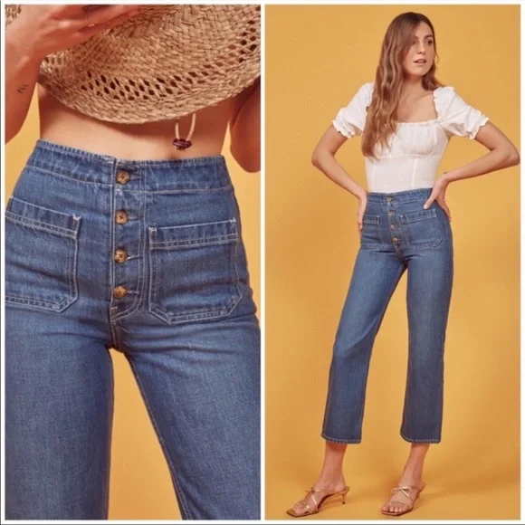 Reformation Eloise High Rise Wide Leg Jean - Picture 2 of 9